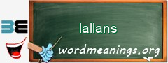 WordMeaning blackboard for lallans